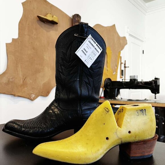 American alligator leather boots